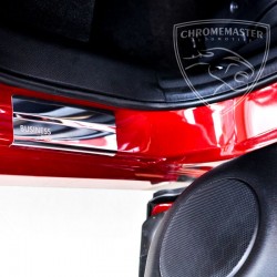 Nakładki progowe Chrome + grawer Fiat 500