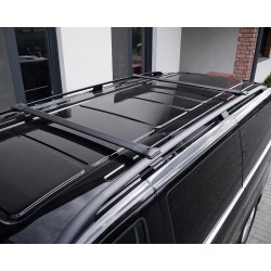 Roof rack Aero beams for Volkswagen VW T5 Black