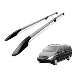 Roof rails for Mercedes Vito W639 2003-2014 EXTRA LONG Silver split model
