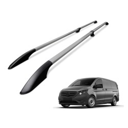 Roof Rails for Mercedes Vito W447 2014+ (Middle MWB) Silver