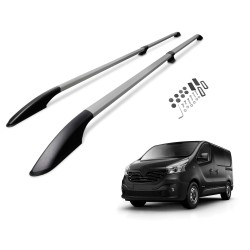 Roof rails for Renault Trafic III from 2014 SHORT L1 Silver, split model