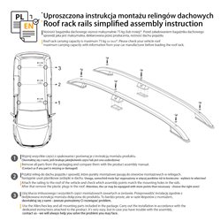 Relingi dachowe do Volkswagen Caddy IV 2021- Krótki Czarne