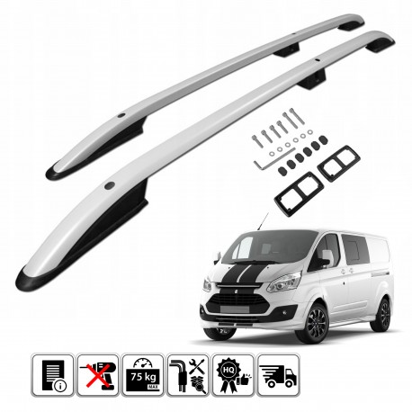 Roof rails Ford Transit Custom V362 2012-2023 L2H1 Silver