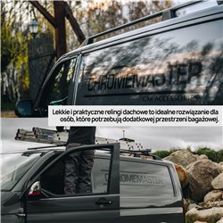 Relingi dachowe do Mercedes EQV Van W447 2014+ Short srebrne/połysk - model dzielony