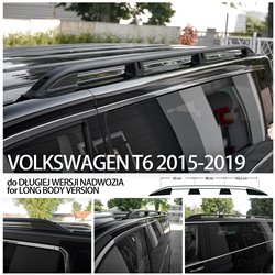 Relingi dachowe do Volkswagen VW T6 Multivan 2015-2019 Czarne Long Długi L2