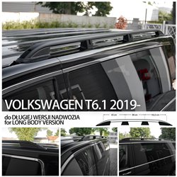 Relingi dachowe do Volkswagen VW T6.1 Multivan od 2019+  Czarne Long Długi L2