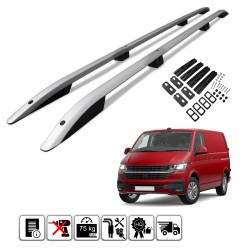 Roof rails for Volkswagen VW T6.1 Transporter from 2019+ Silver Long L2