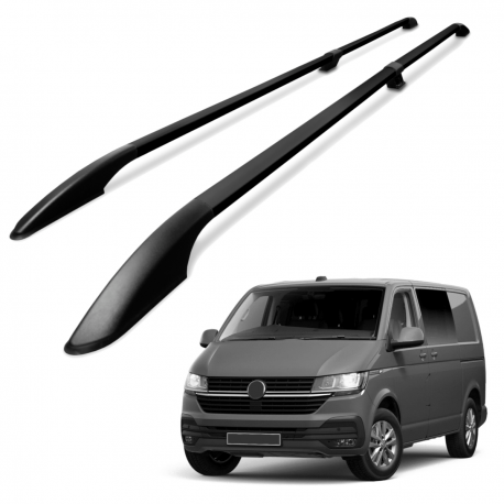 Relingi dachowe do Volkswagen VW T6.1 Caravelle 2019+ długi Long L2 Czarne - model dzielony