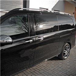 Relingi dachowe do Mercedes EQV Van W447 2014+ MWB L2 srebrne/połysk