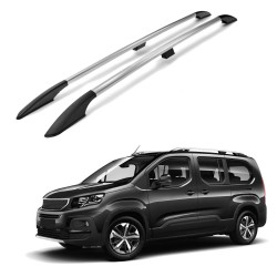 Roof Rails for Peugeot Rifter (K9) 2018+ L2 Silver-Glossy