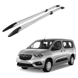 Roof Rails for Opel Combo E 2018+ (Long L2 XL) Silver-Glossy