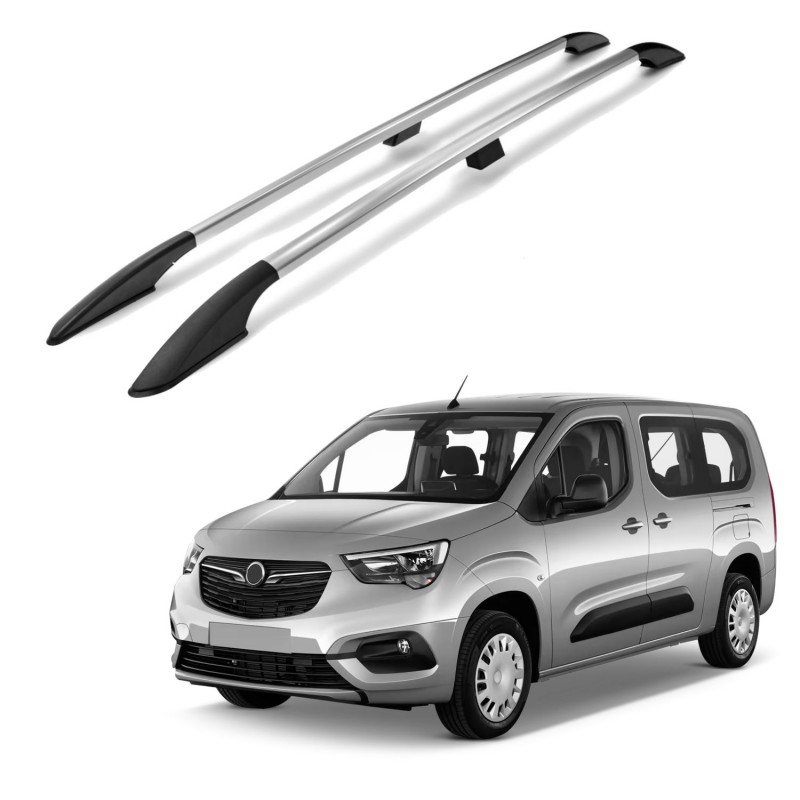 Barres De Toit Aluminium Pour Opel Vivaro 3 Short L1 2014-2019 - Charge Max 75 Kg, Montage Facile - 12