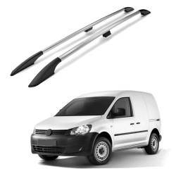 Roof rails for Volkswagen VW Caddy III (2K) 2010-2015 Short L1 silver/glossy