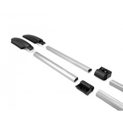 Roof rails for Ford Transit Custom I (V362) 2012+ Long L2 silver/glossy - split model