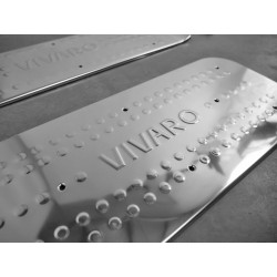 Sill Covers for Opel Vivaro A 2001-2014 3DR with VIVARO inscription Chrome Steel