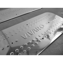 Sill Covers for Opel Vivaro A 2001-2014 4DR with VIVARO inscription Chrome Steel