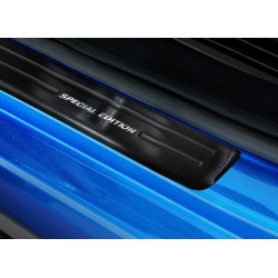 Door sill covers for Skoda Kamiq 2019+, black steel, Special Edition