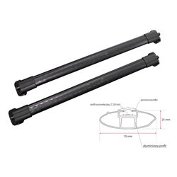Bagażnik dachowy do Chevrolet Captiva 2006-2015 czarne belki