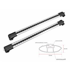 Roof rack for Citroen C5 Combi II X7 2008-2017 silver