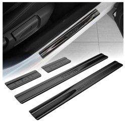 Embossed door sills Nissan Qashqai 2007-2013 black lettering