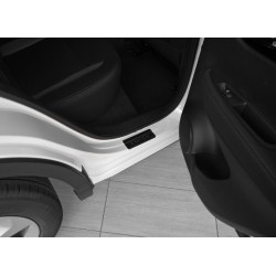 Listwy progowe tłoczone Nissan Qashqai J11 2014-2021 napis grafit