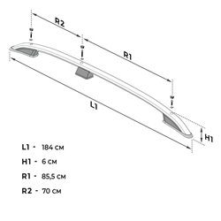 Roof Rails for Citroen Berlingo II (B9) 2008-2018 Silver