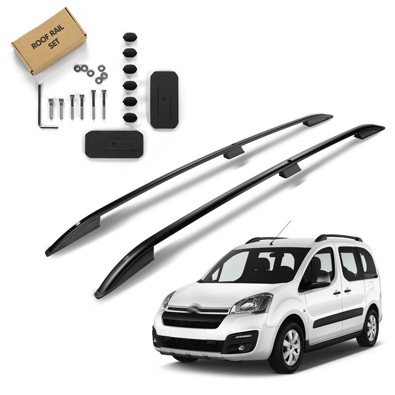 Roof Rails for Citroen Berlingo II (B9) 2008-2018 Black