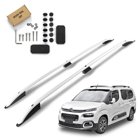 Roof Rails for Citroen Berlingo III K9 SHORT 2018- Silver