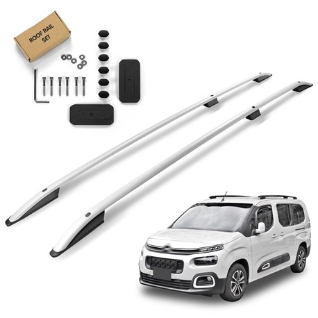 Roof Rails for Citroen Berlingo III K9 LONG 2018- Silver