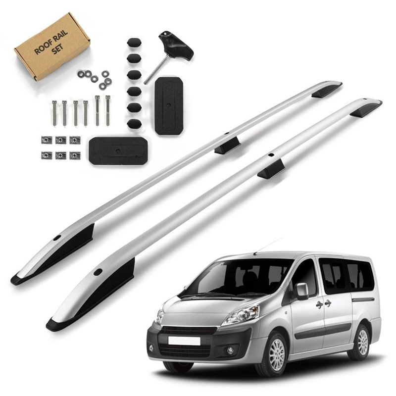 Roof Rails for Peugeot Expert II VF7 SHORT 2007-2016 Silver