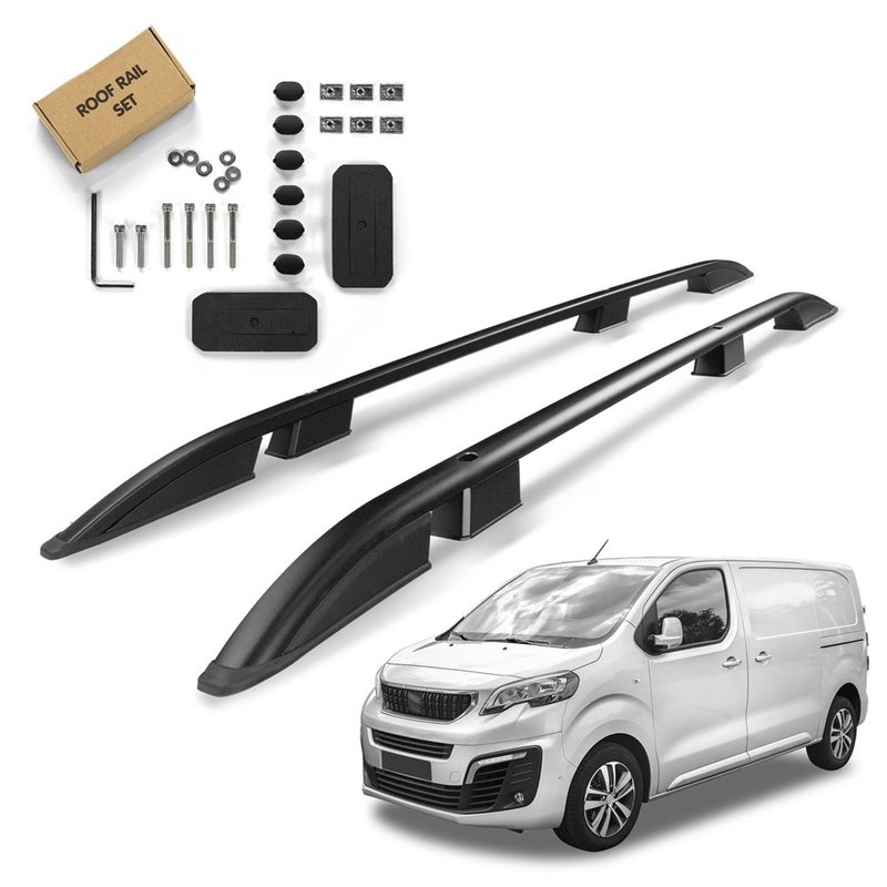 Roof Rails for Peugeot Expert III K0 SHORT 2016- Black