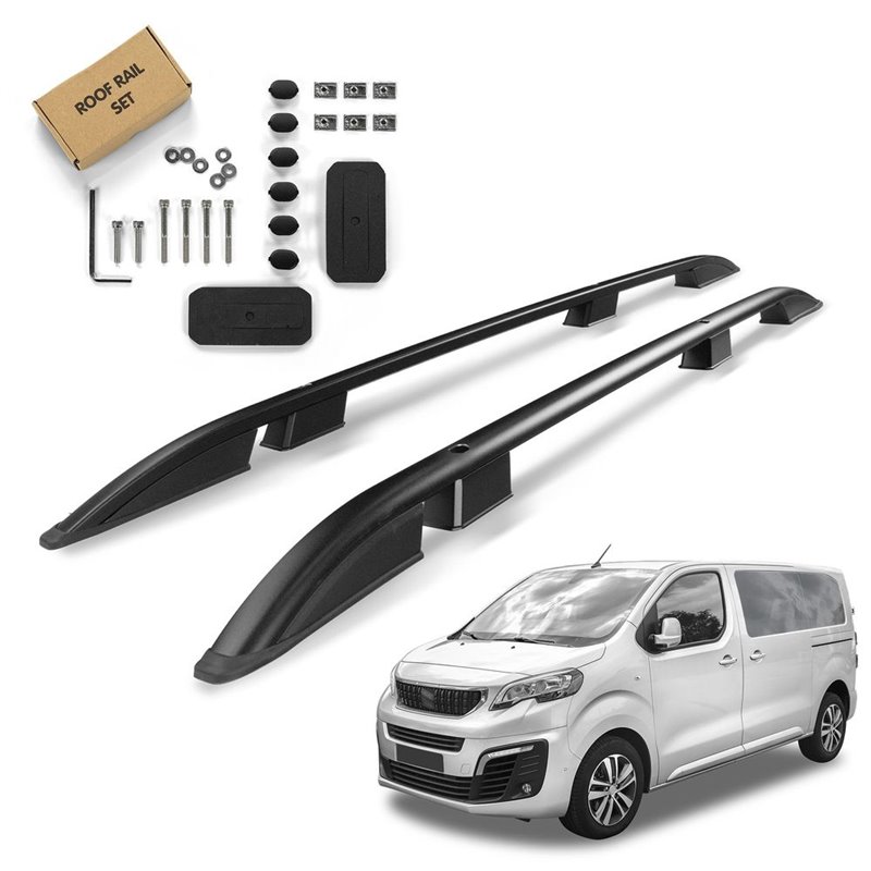 Roof Rails for Peugeot Traveller K0 SHORT 2016- Black