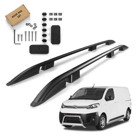 Roof Rails for Citroen Jumpy III K0 SHORT 2016- Black