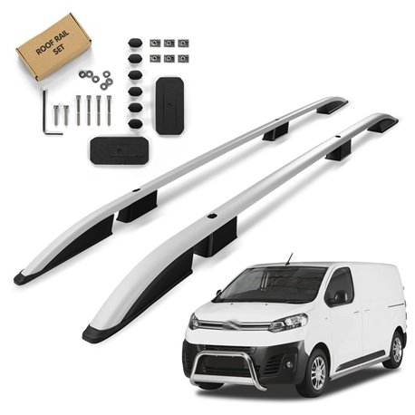 Roof Rails for Citroen Dispatch III K0 SHORT 2016- Silver