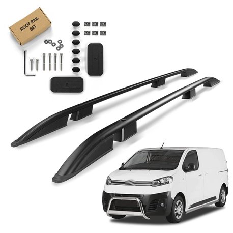 Roof Rails for Citroen Dispatch III K0 SHORT 2016- Black