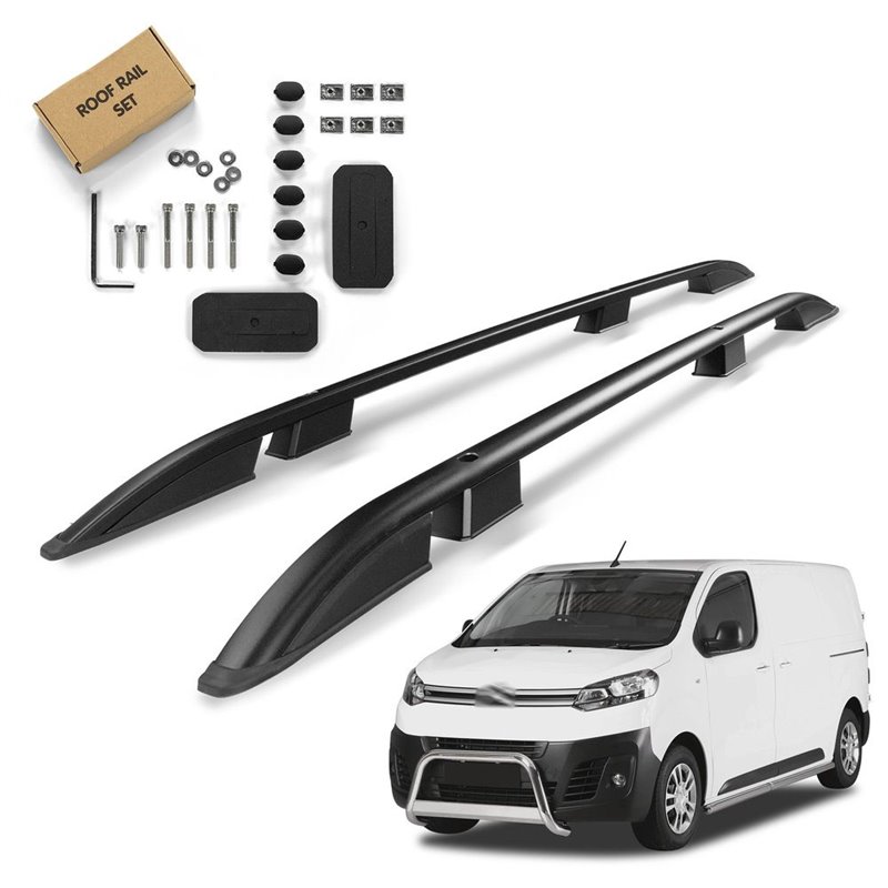 Roof Rails for Citroen Dispatch III K0 SHORT 2016- Black