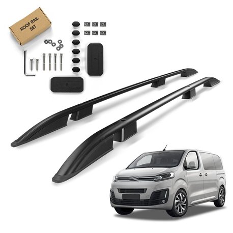 Roof Rails for Citroen Spacetourer K0 SHORT 2016- Black