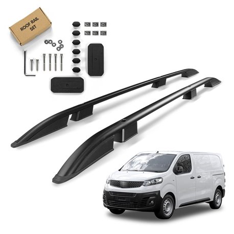 Roof Rails for Fiat Scudo III 507 K0 SHORT L1 2022- Black