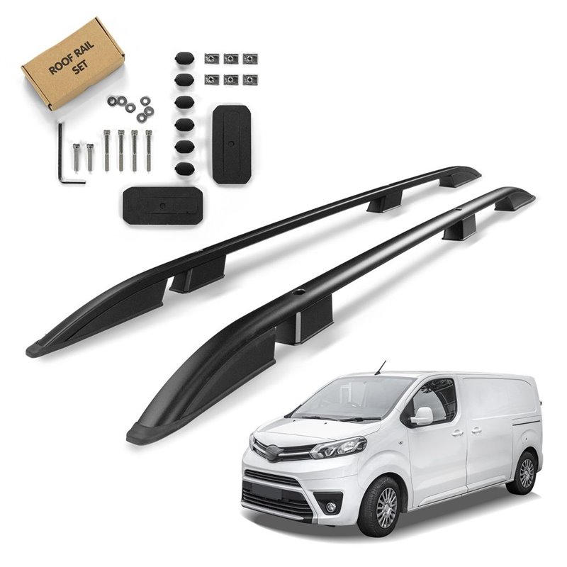 Roof Rails for Toyota Proace II MDZ K0 SHORT 2016- Black