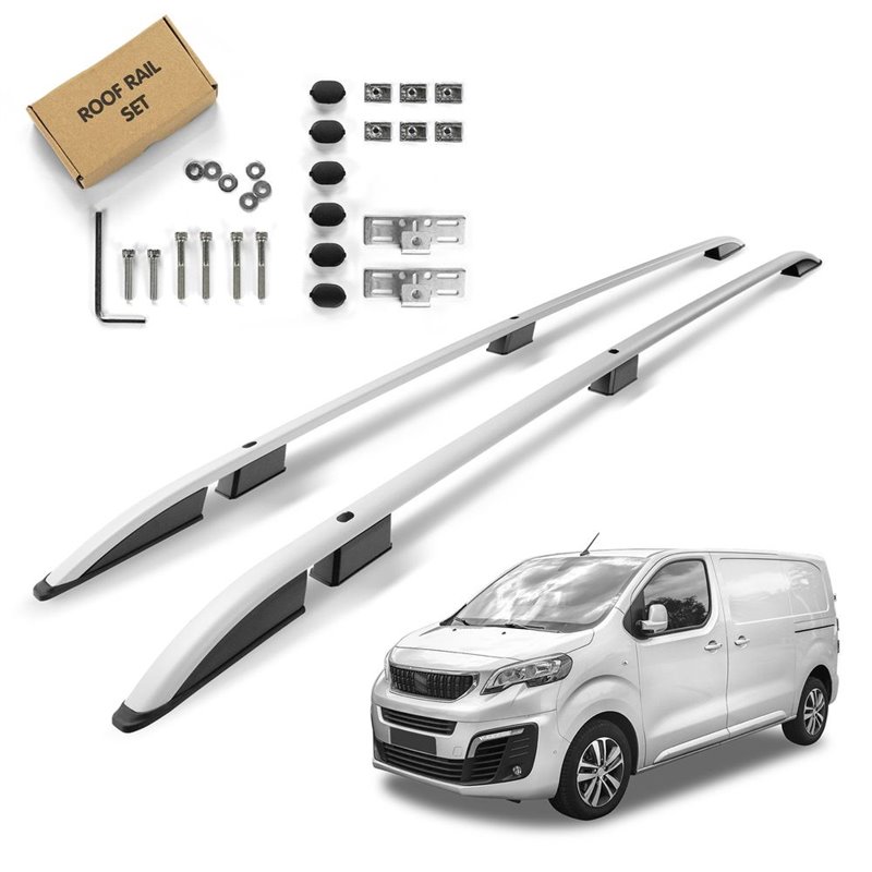 Roof Rails for Peugeot Expert III K0 LONG L3 2016- Silver