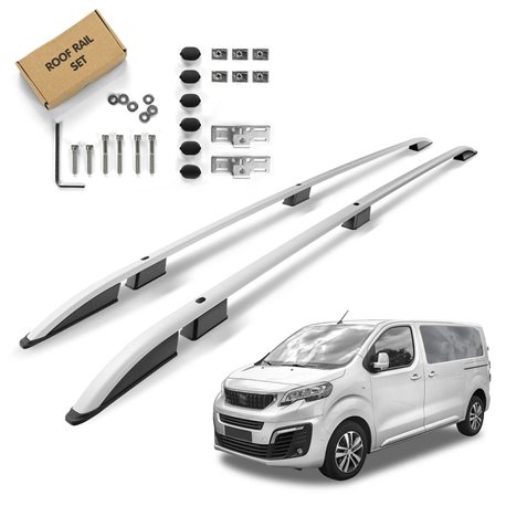 Roof Rails for Peugeot Traveller K0 LONG L3 2016- Silver