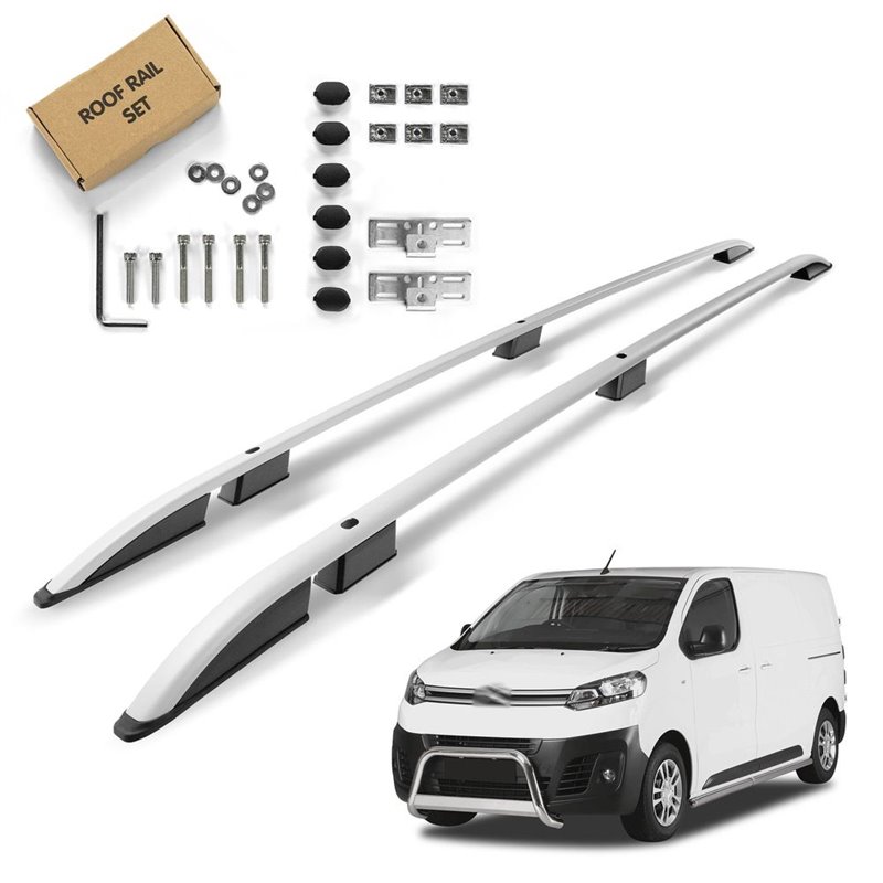 Roof Rails for Citroen Jumpy III K0 LONG L3 XL 2016- Silver