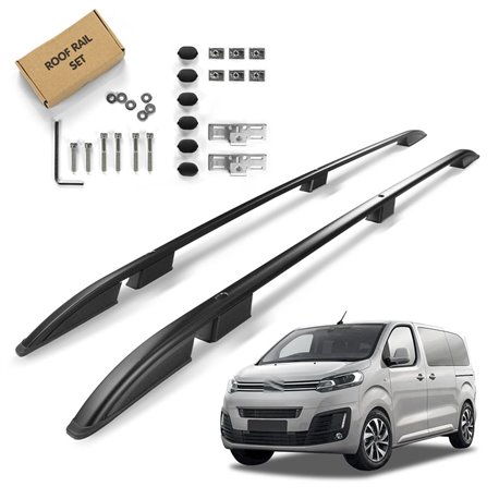 Roof Rails for Citroen Spacetourer K0 LONG L3 XL 2016- Black