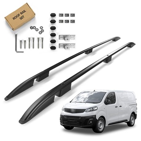 Roof Rails for Fiat Scudo III 507 K0 L3 Maxi 2022- Black