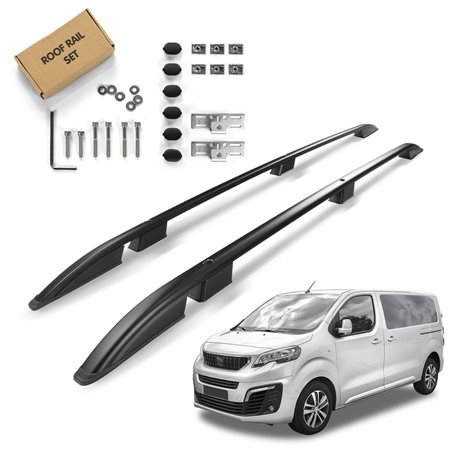 Roof Rails for Peugeot Traveller K0 Standard 2016- Black