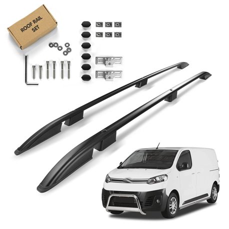 Roof Rails for Citroen Jumpy III K0 Standard 2016- Black