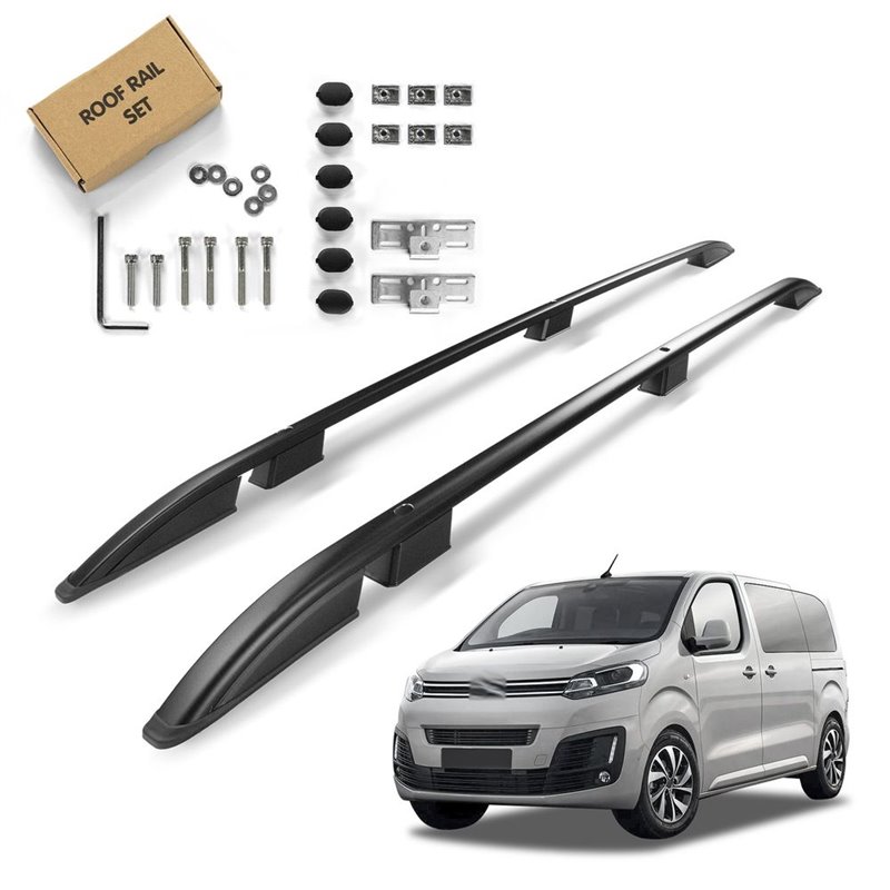 Roof Rails for Citroen Spacetourer K0 Standard 2016- Black