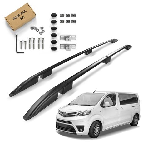 Roof Rails for Toyota Proace II MDZ K0 Standard 2016- Black