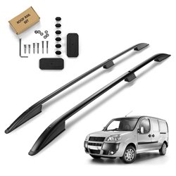 Roof Rails for Fiat Doblo I 223 SHORT L1 2001-2010 Black