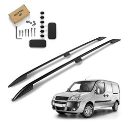 Roof Rails for Fiat Doblo I 223 LONG L2 Maxi 2001-2010 Black